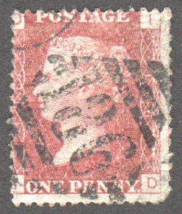 Great Britain Scott 33 Used Plate 196 - ID - Click Image to Close